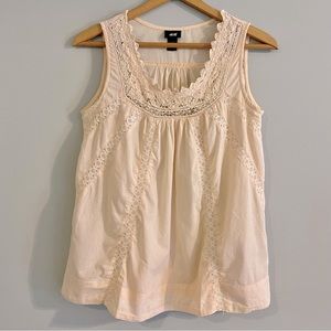H&M Cotton Sleeveless Lace Top